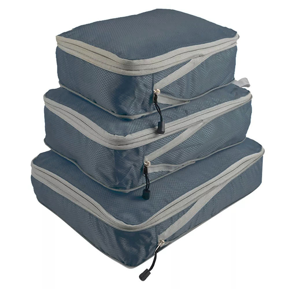 3Pcs Compressible Travel Storage Bag Suitcase Packing Cubes
