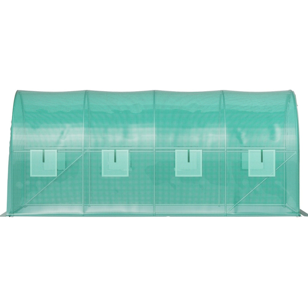 Walk-in Tunnel Greenhouse Galvanized Frame & Waterproof Cover