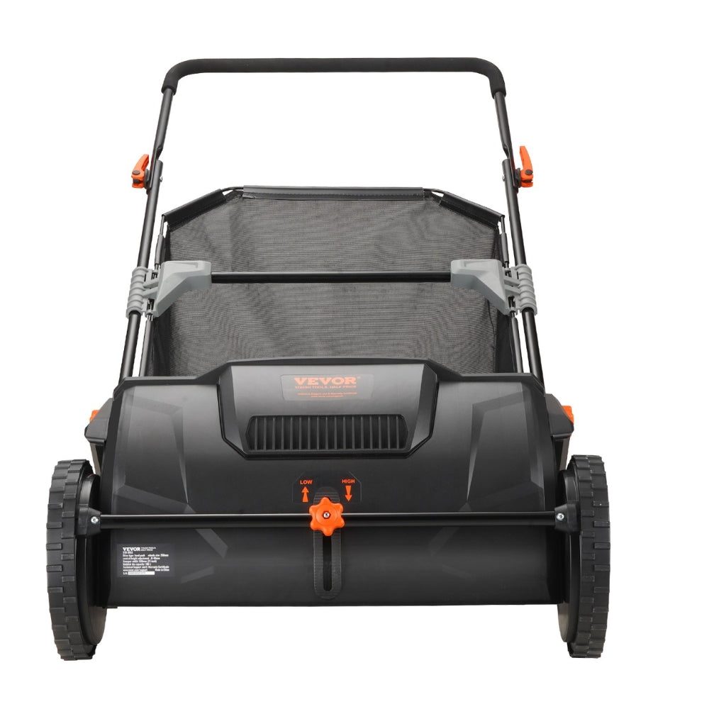 Push Lawn Sweeper with Durable Steel Frame and Large Capacity Hopper Bag
