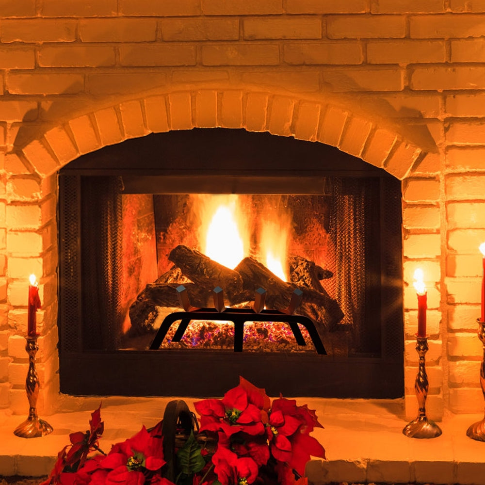 Fireplace Log Grate Fireplace Grate Solid Powder Coated Steel Bars