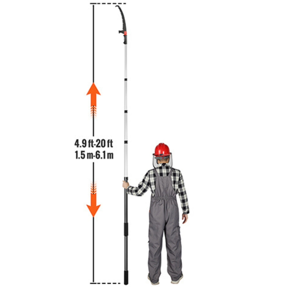 Manual Pole Saw Extendable Tree Pruner Sharp Steel Blade