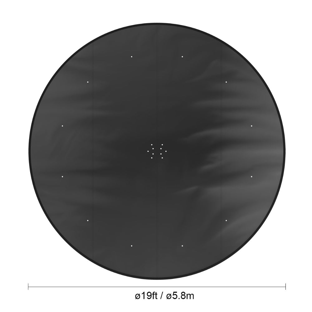 Round Pool Cover Solar Covers for Above Ground Pools Safety Pool Cover with Drawstring Design Black