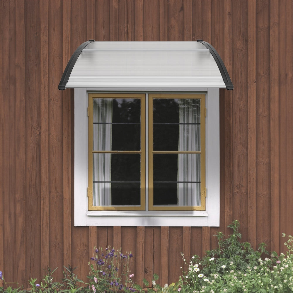 Window Door Awning Canopy UPF 50+ Polycarbonate Front Door Overhang for Sun Protection
