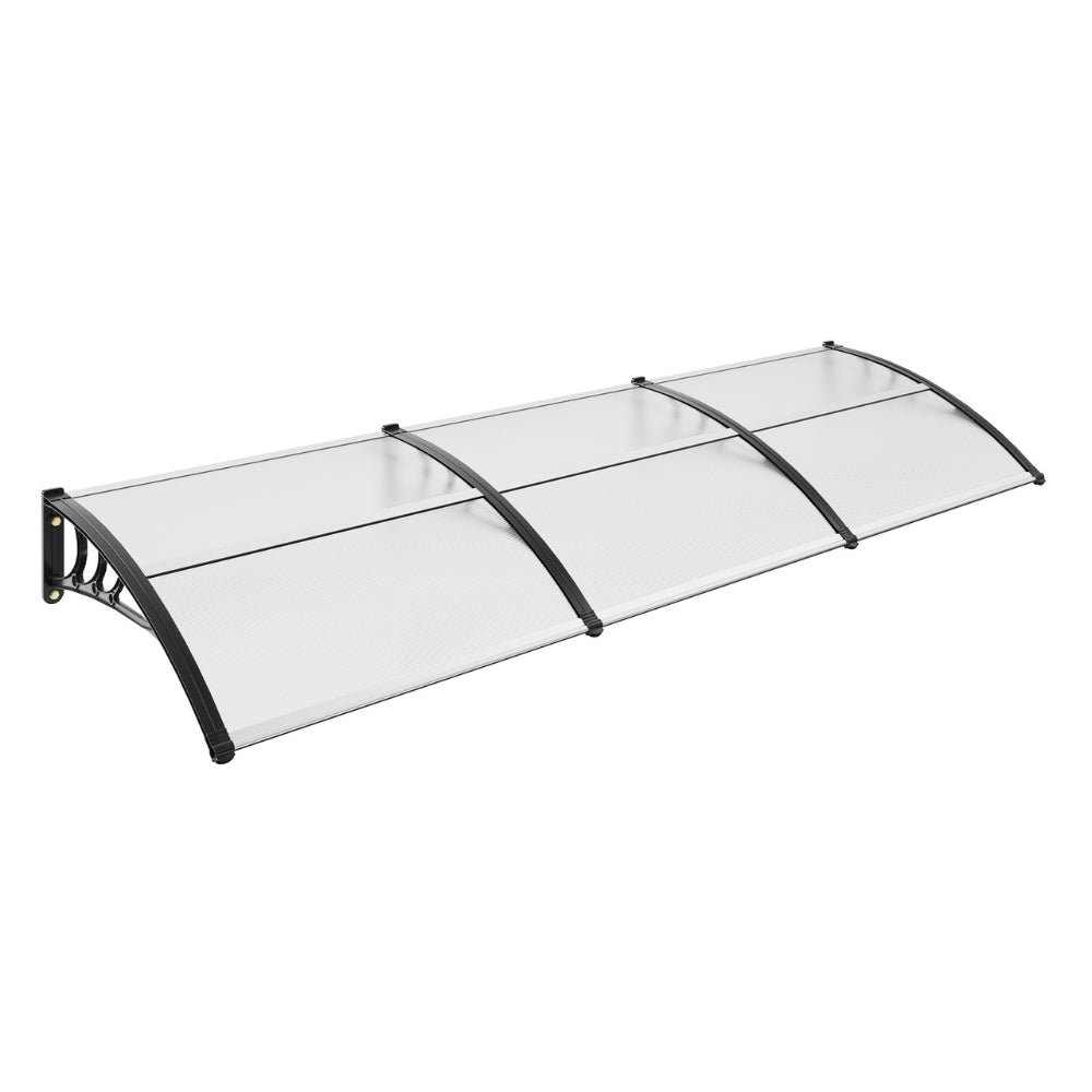 Window Door Awning Canopy UPF 50+ Polycarbonate Front Door Overhang for Sun Protection