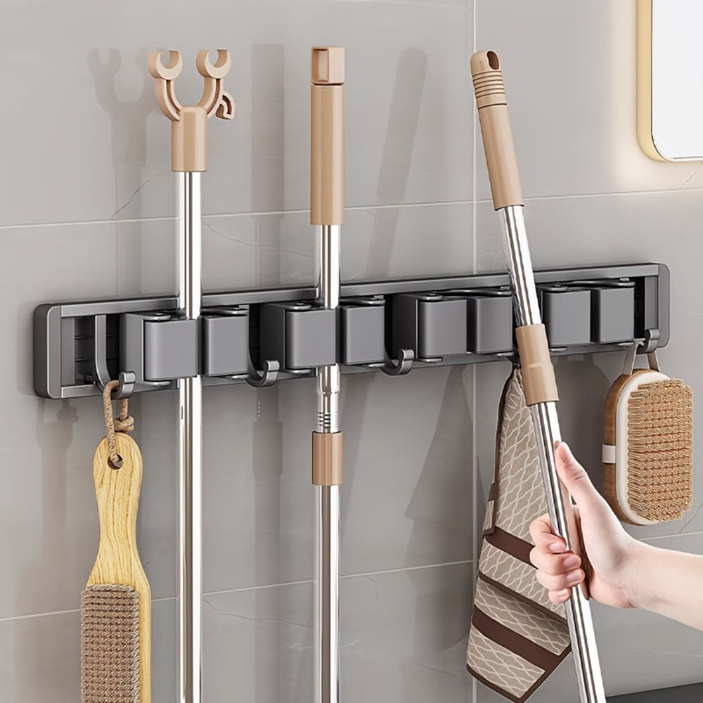 Wall Mounted Strong Broom Mop Holder Rack