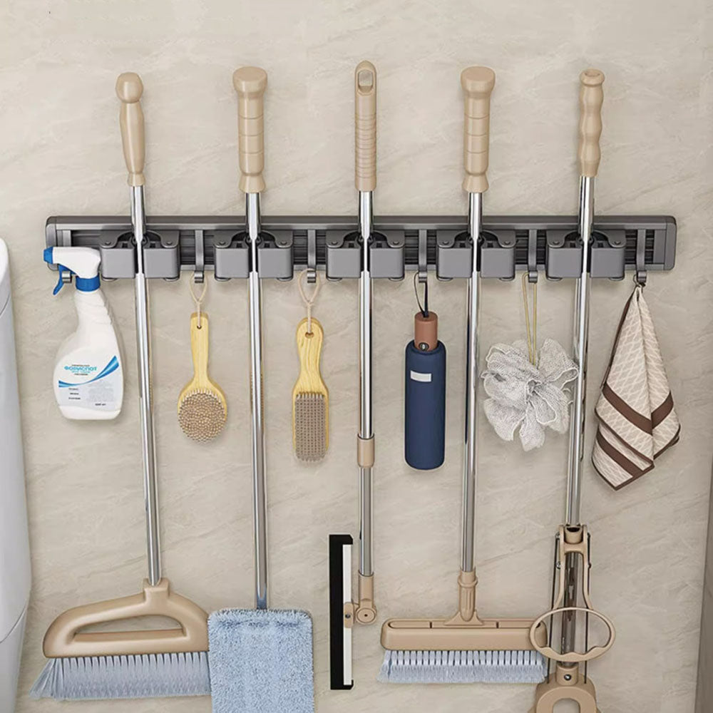 Wall Mounted Strong Broom Mop Holder Rack