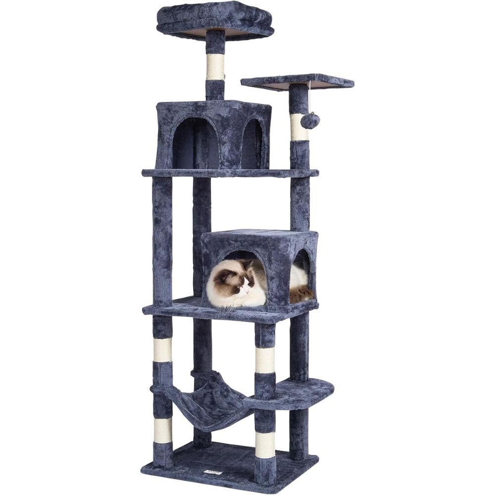 Cat Tower with 2 Cat Condos Sisal Scratching Post