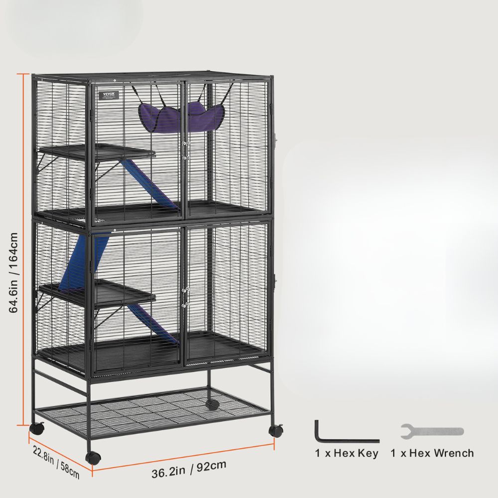 Ultimate 4-Tier Small Animal Cage for Ferrets