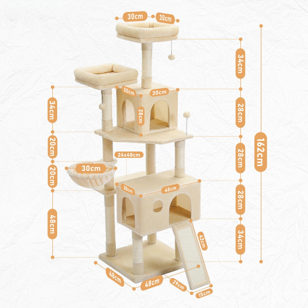 Premium Cat Tree with Multilevel Design and Cozy Condo for Cats and Kittens