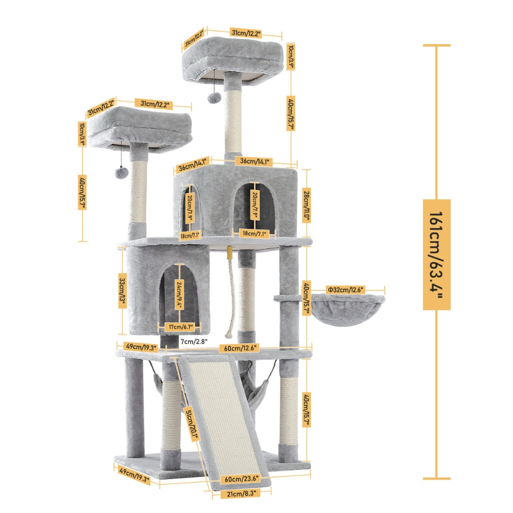 Premium Cat Tree with Multilevel Design and Cozy Condo for Cats and Kittens
