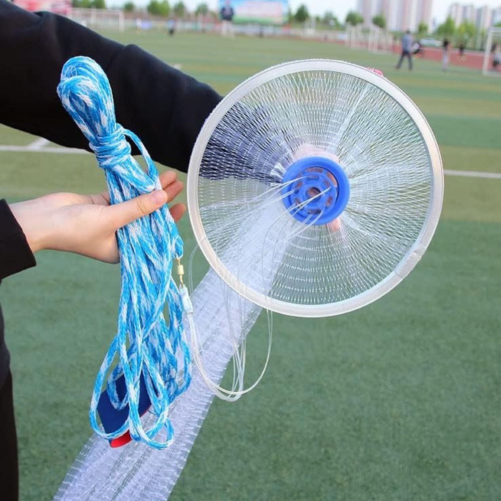 Premium Throwing Fishing Net Durable Nylon and Steel Construction