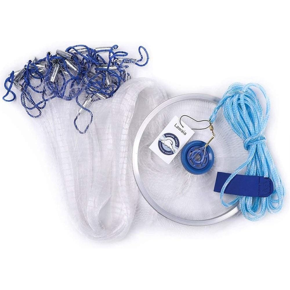 Premium Throwing Fishing Net Durable Nylon and Steel Construction