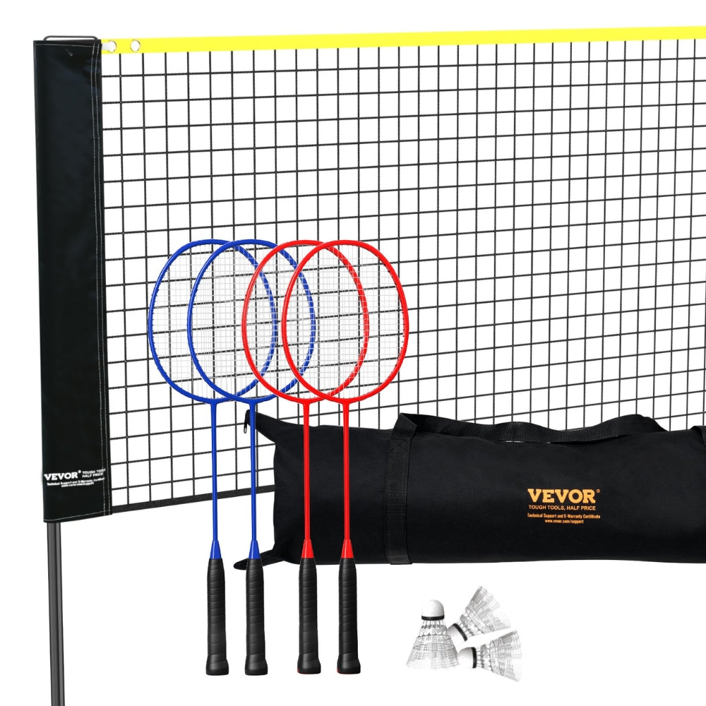 Badminton Net Adjustable Volleyball Net 20ft Wide Foldable Pickleball Net Portable Tennis Net Set with Poles Stand