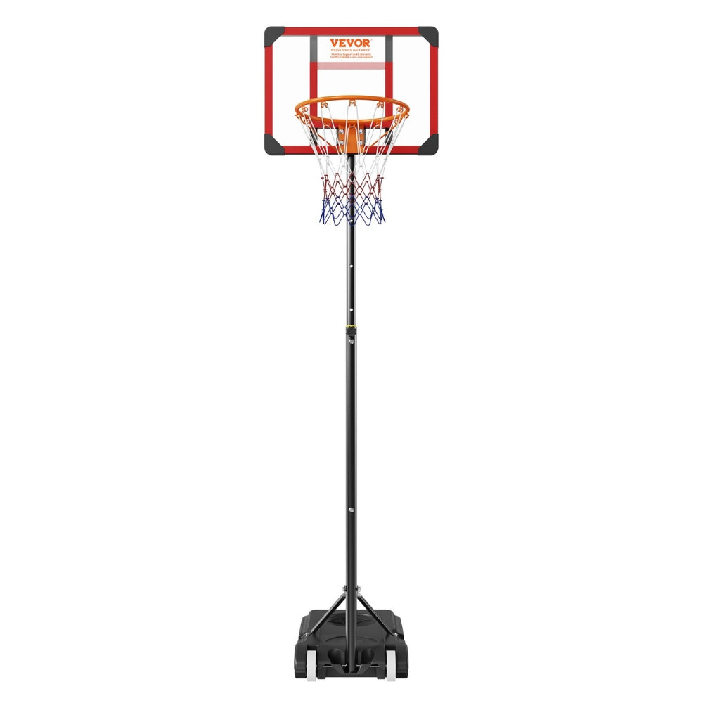 Portable Basketball Hoop Stand 4 to 10 ft Adjustable Height  Backboard System with Wheels Stand