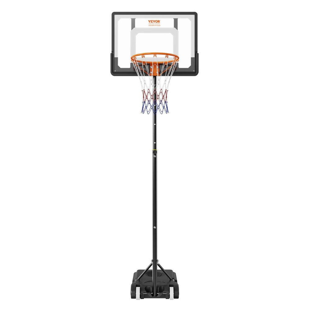 Portable Basketball Hoop Stand 4 to 10 ft Adjustable Height  Backboard System with Wheels Stand