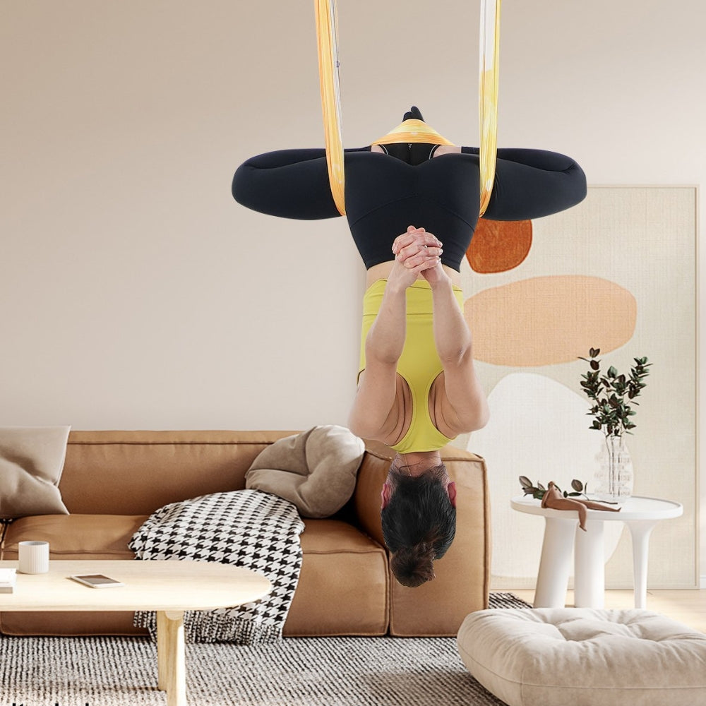 5.5 Yards Aerial Yoga Hammock & Swing Nylon Fabric Full Rigging Hardware