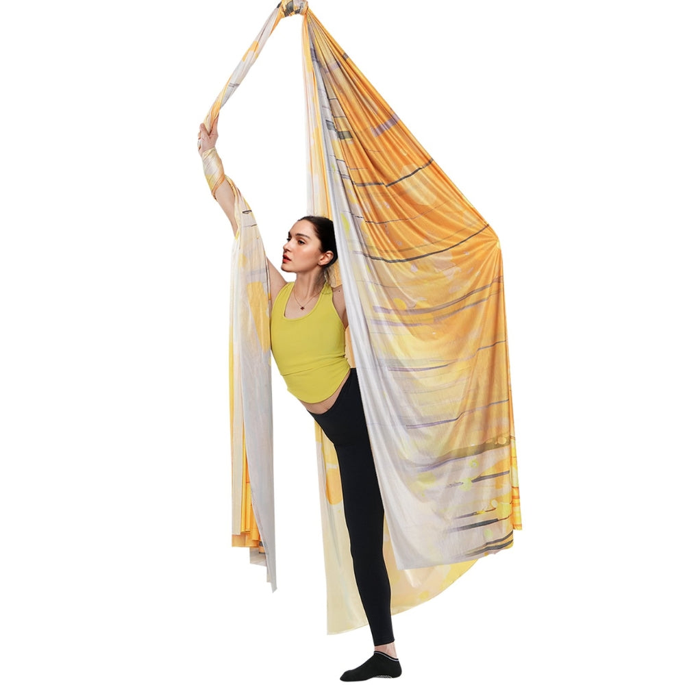 5.5 Yards Aerial Yoga Hammock & Swing Nylon Fabric Full Rigging Hardware