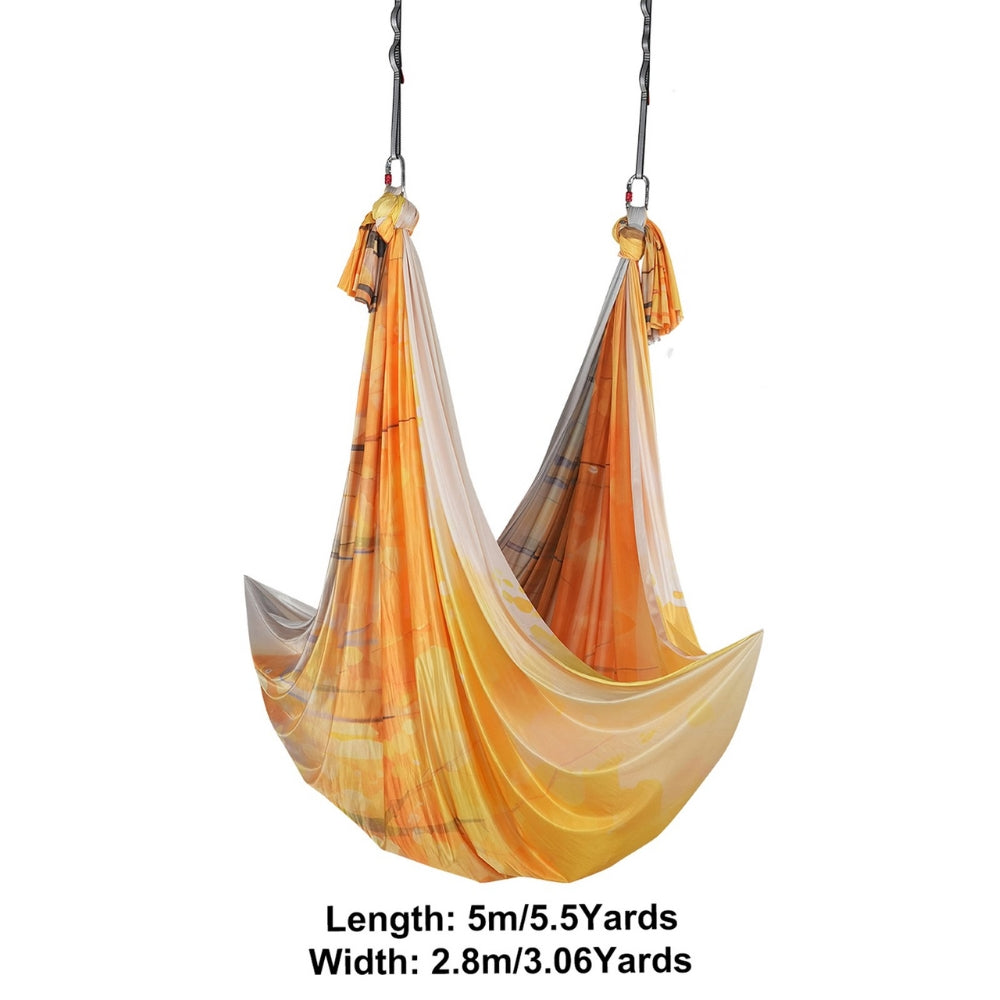 5.5 Yards Aerial Yoga Hammock & Swing Nylon Fabric Full Rigging Hardware