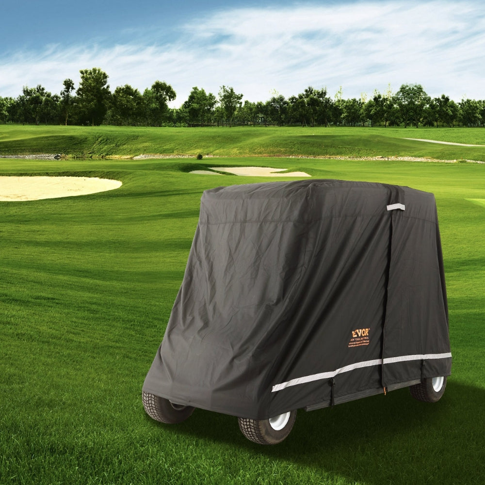 4 Passenger Golf Cart Cover 600D Polyester Full Cover Universal Fits for Most Brand Club Car Covers