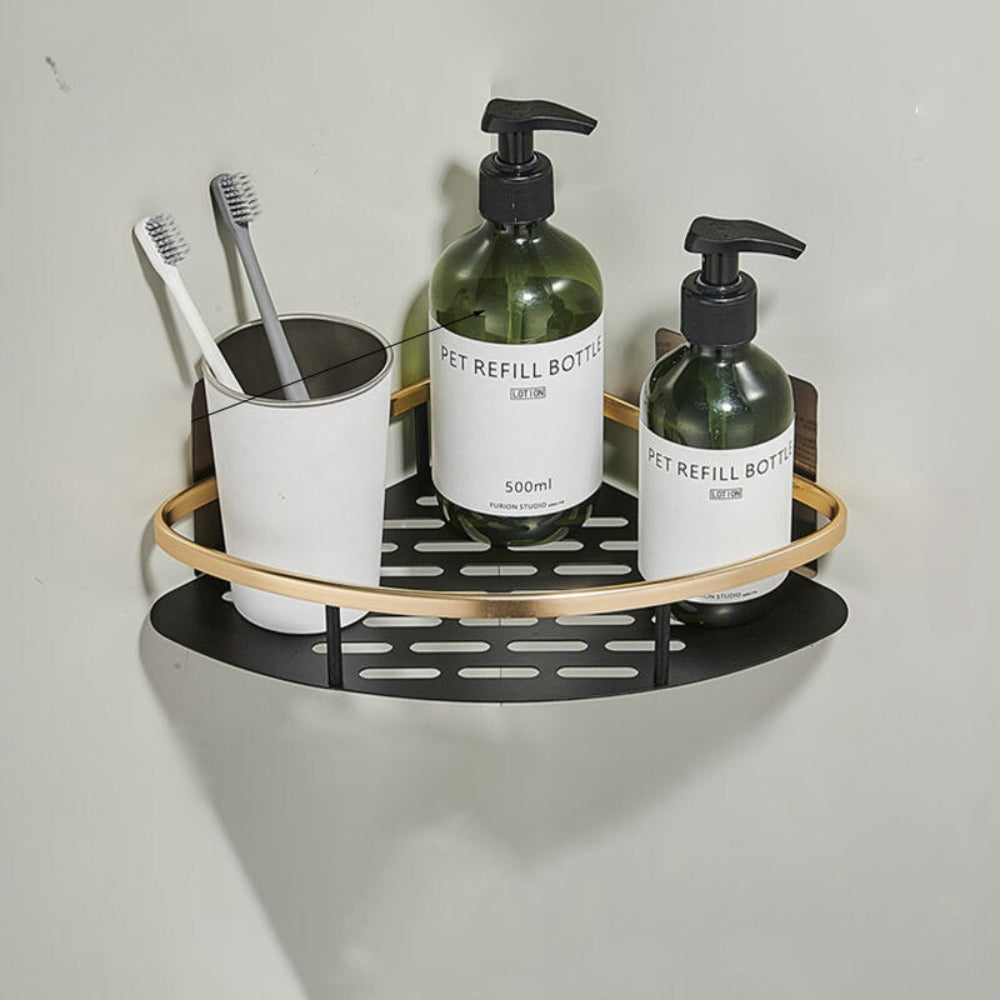 Non perforated Bathroom Shelf Floating Shelf for Wall Shelves Shower Bathroom Corner Shelf