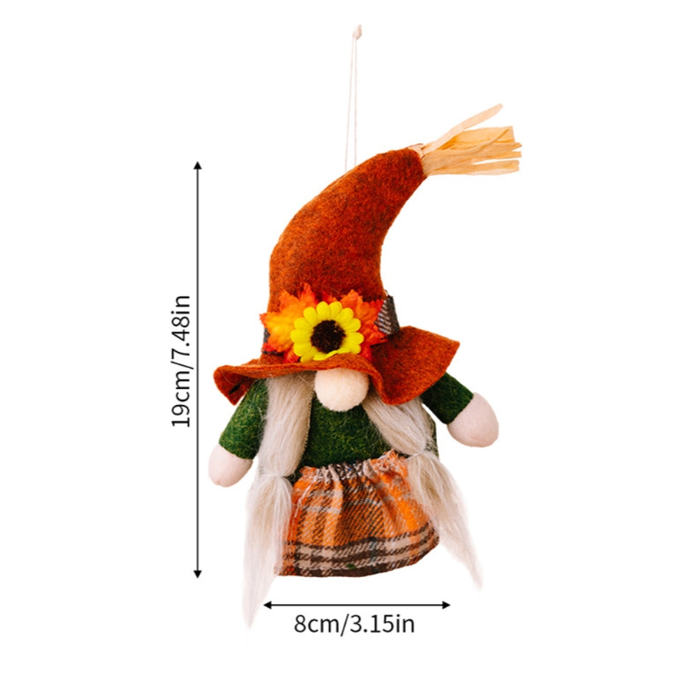 Fall Gnome Pumpkin Maple Sunflower Harvest Autumn Elf Dwarf Plush Faceless Dolls Ornaments