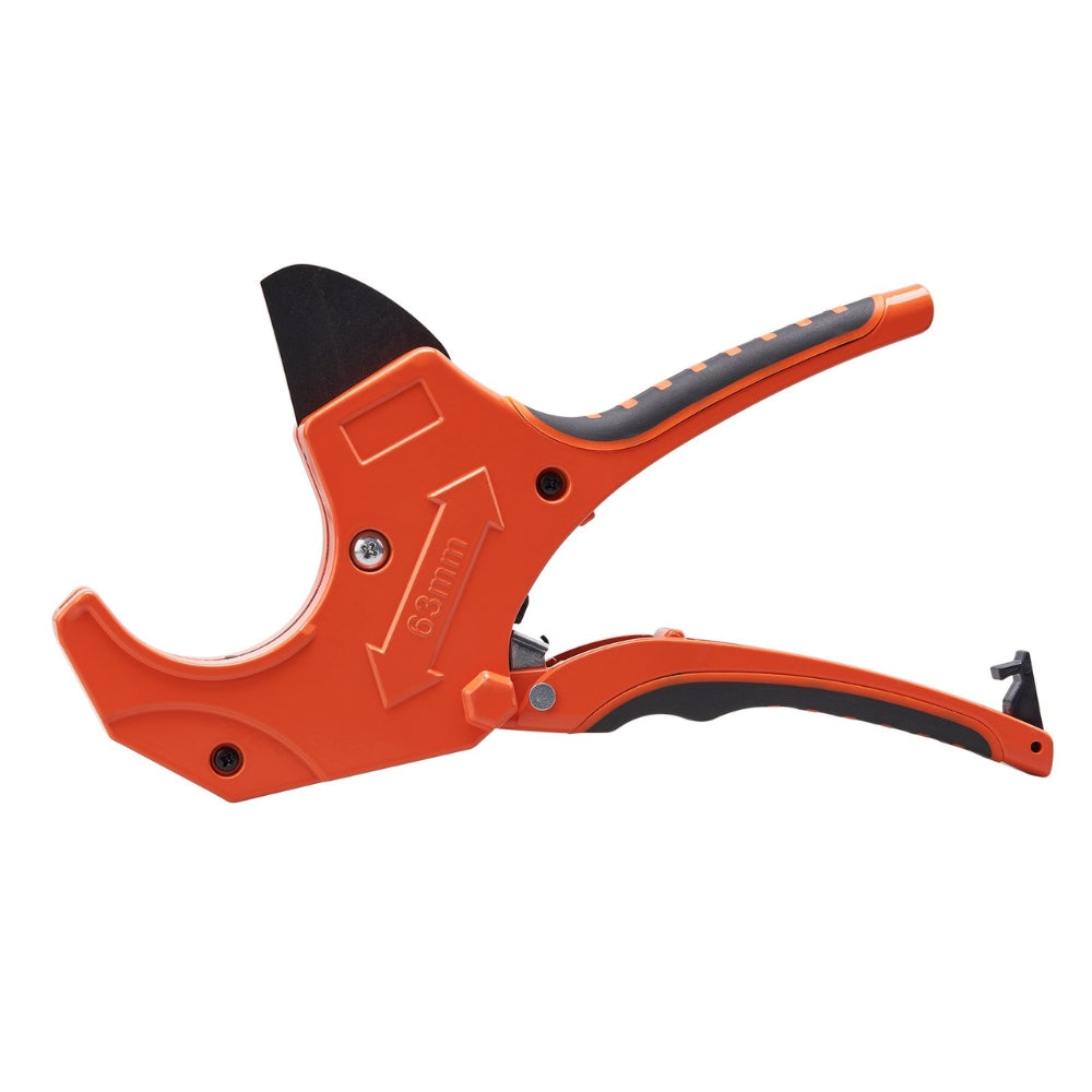 PVC Pipe Cutter Ratcheting Tube Cutter Heavy Duty Tube Cutting Tool with Spare SK5 Blade for PVC PEX Rubber Plastic Hoses