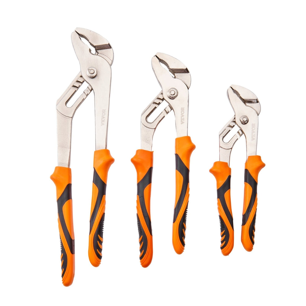 Groove Joint Pliers Set 3 Piece High Carbon Steel Water Pump Pliers
