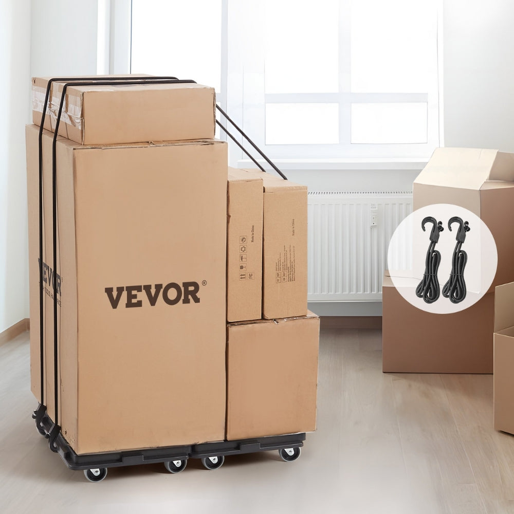 Furniture Mover Pallet Trolley 500 lbs Each Count with 4 Wheels Small Flat Dolly Cart for Industrial Machinery