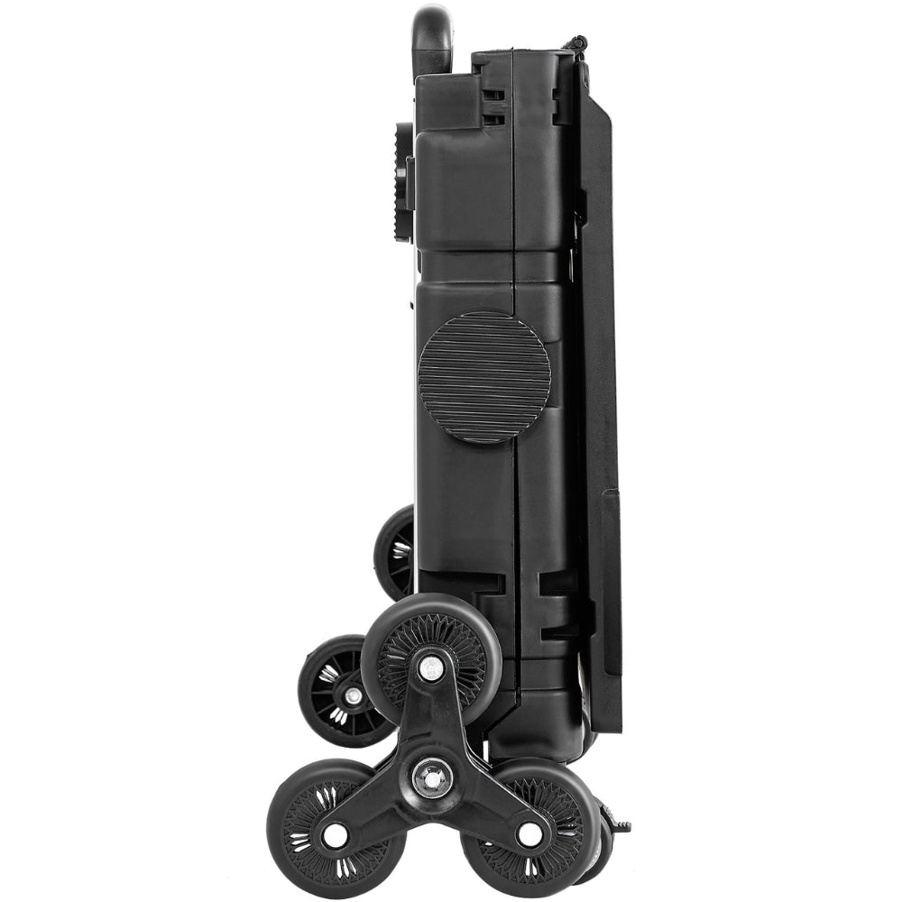 Stair Climbing Cart Outdoor Portable Rolling Crate Handcart With Telescoping Handle and Lid