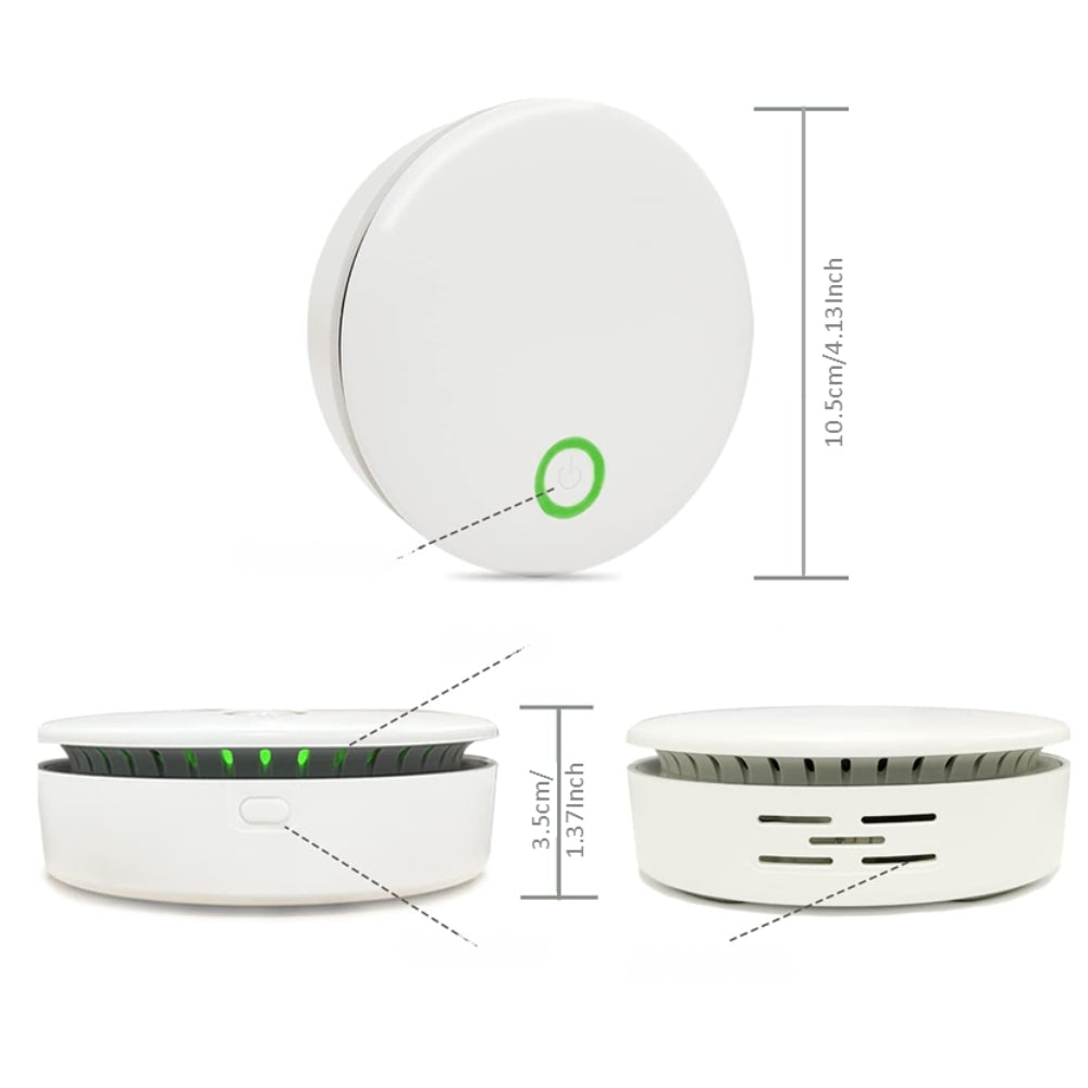 Portable Ozone Ionic Air Purifier 2 in 1 Eliminate Odor for Home Car Refrigerator Shoe Cabinet