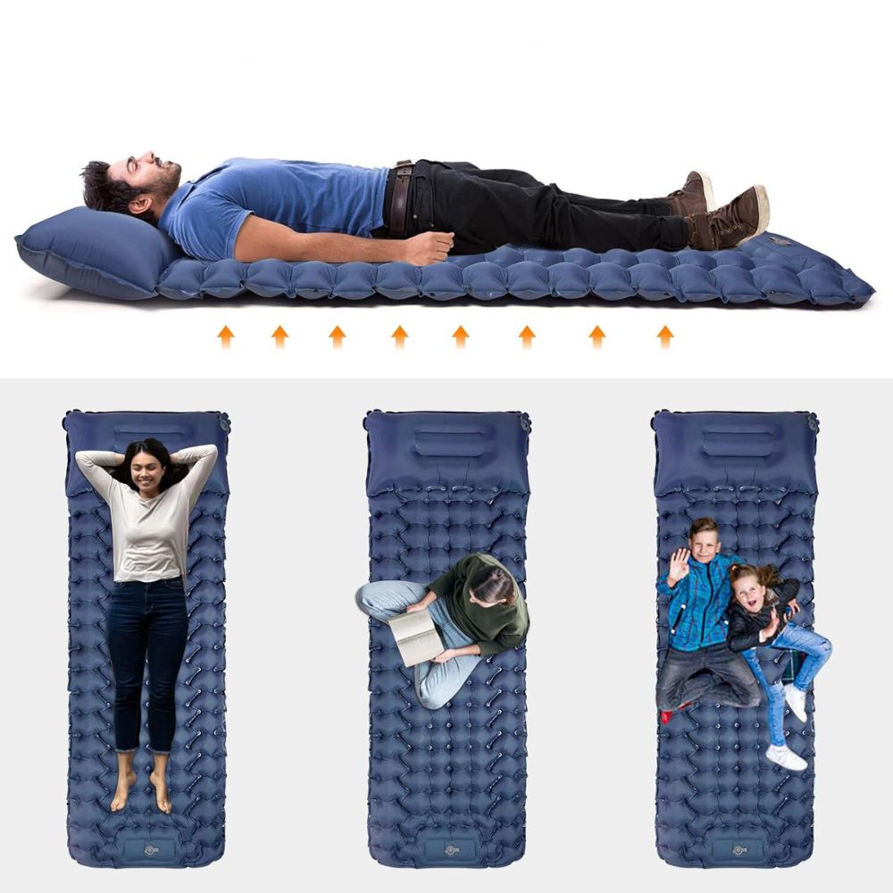 Ultralight Inflatable Camping Mattress with Built-in Pump