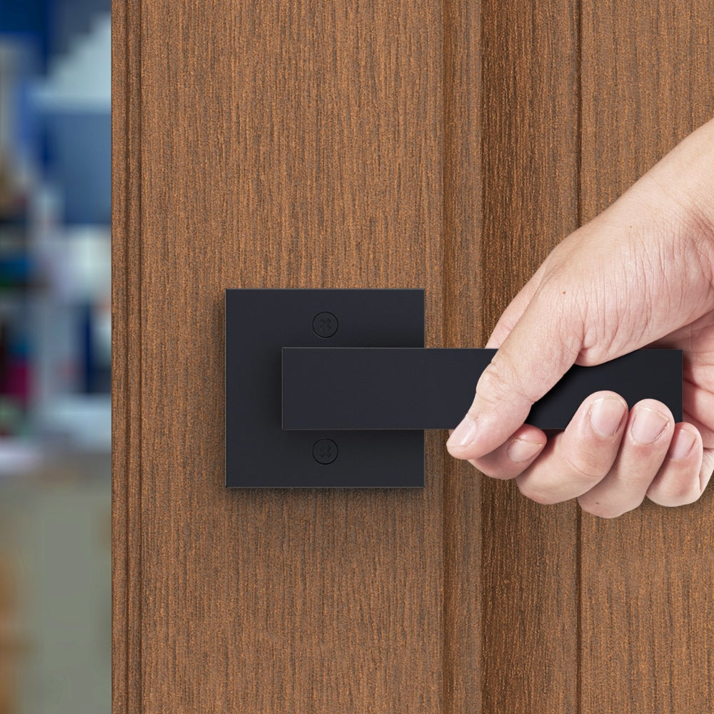 Dummy Door Lever 2 PCS Non Turning Single Side Push Pull Handle Contemporary Square Door Lever Set Reversible Sided