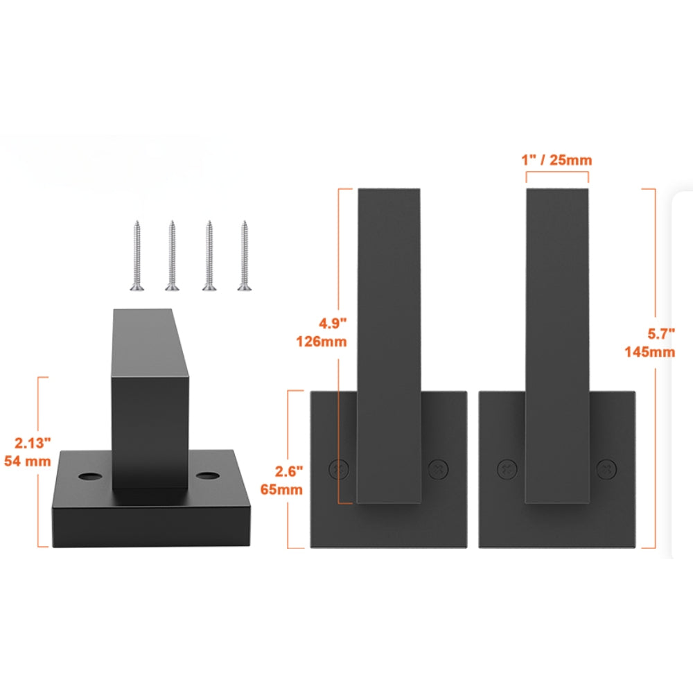 Dummy Door Lever 2 PCS Non Turning Single Side Push Pull Handle Contemporary Square Door Lever Set Reversible Sided