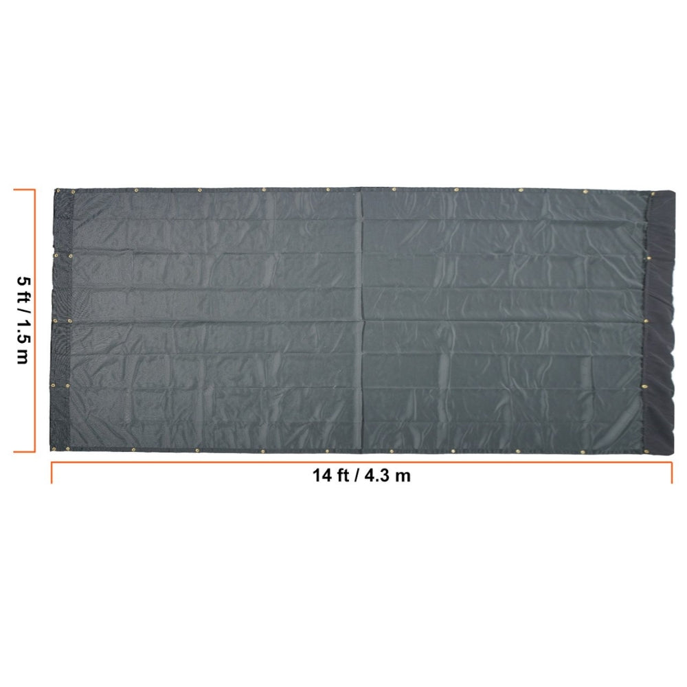 PVC Dump Truck Tarp Folding Mesh Awning Tarpaulin Rainproof Cloth Double Pockets Trailer Shade for Outdoor Garden