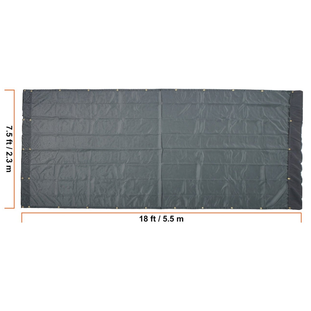 PVC Dump Truck Tarp Folding Mesh Awning Tarpaulin Rainproof Cloth Double Pockets Trailer Shade for Outdoor Garden