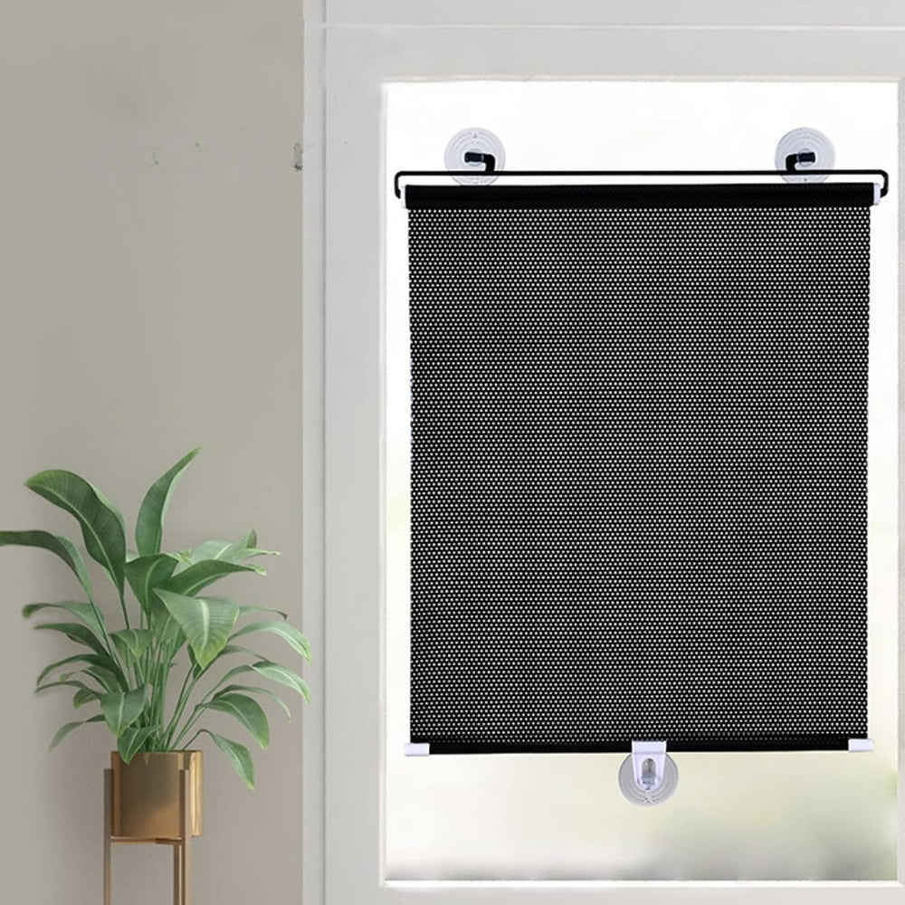 Universal Roller Blinds Suction Cup Retractable Windshield Sunshade Window Blinds