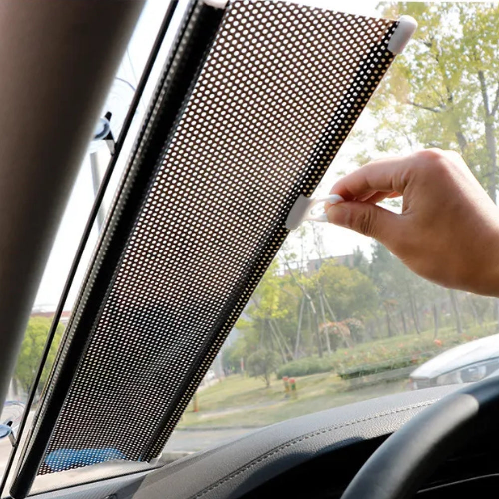 Universal Roller Blinds Suction Cup Retractable Windshield Sunshade Window Blinds