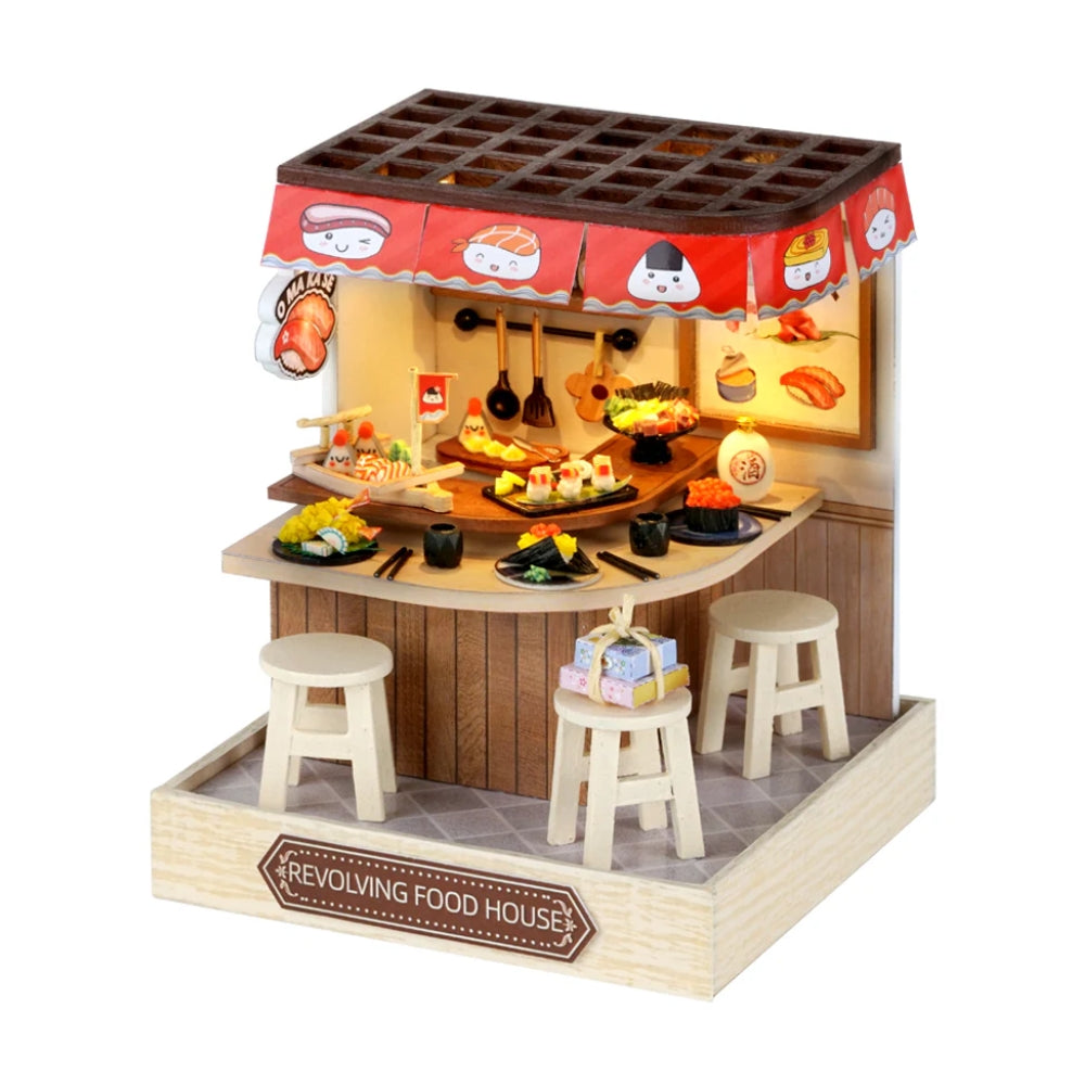 Magic Wooden Doll House Mini Kit DIY Handmade Assembly Model Building Room