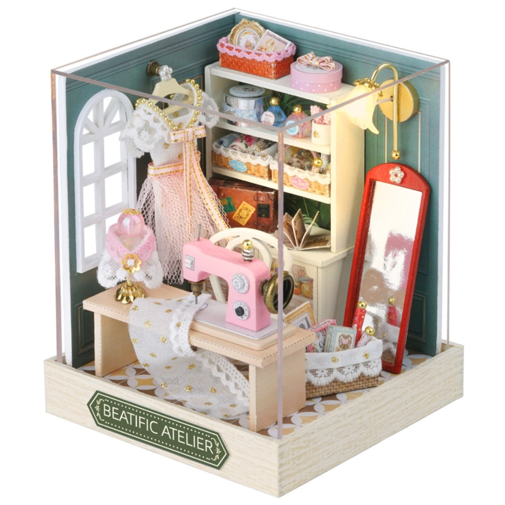 Magic Wooden Doll House Mini Kit DIY Handmade Assembly Model Building Room