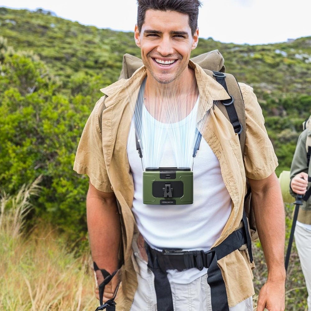Outdoor Portable Waist Fan Hanging Neck Fan