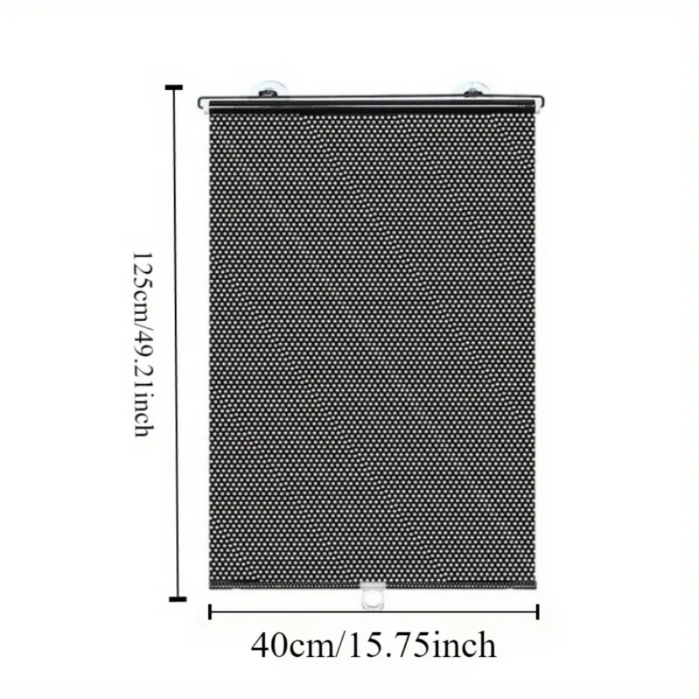 Universal Roller Blinds Suction Cup Retractable Windshield Sunshade Window Blinds