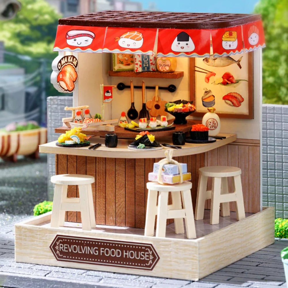 Magic Wooden Doll House Mini Kit DIY Handmade Assembly Model Building Room