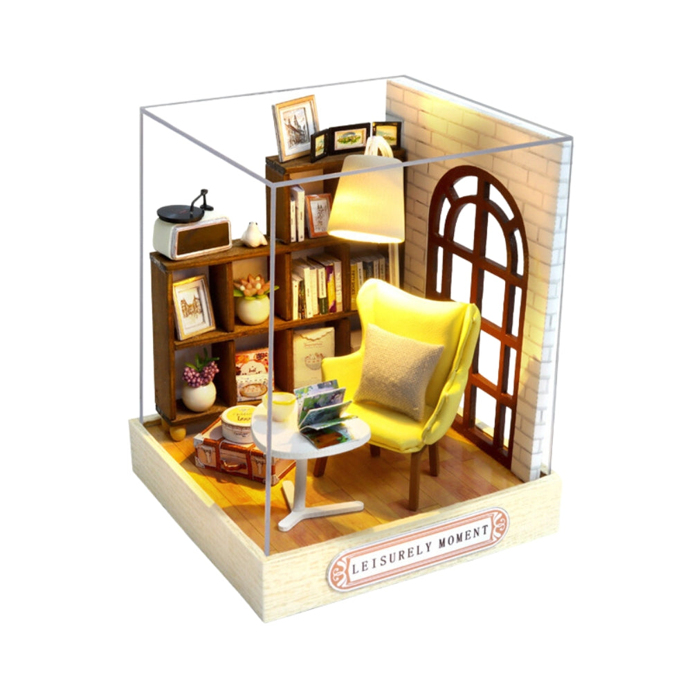 Magic Wooden Doll House Mini Kit DIY Handmade Assembly Model Building Room