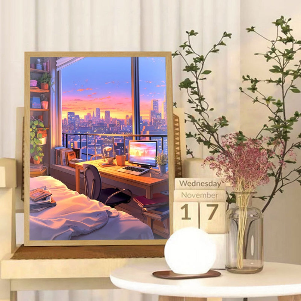 Comic Style LED Light Painting Modern Anime Home Gift