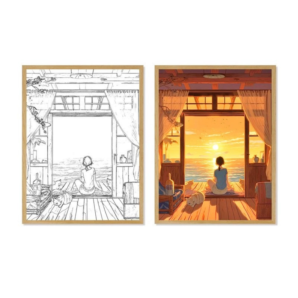 Comic Style LED Light Painting Modern Anime Home Gift