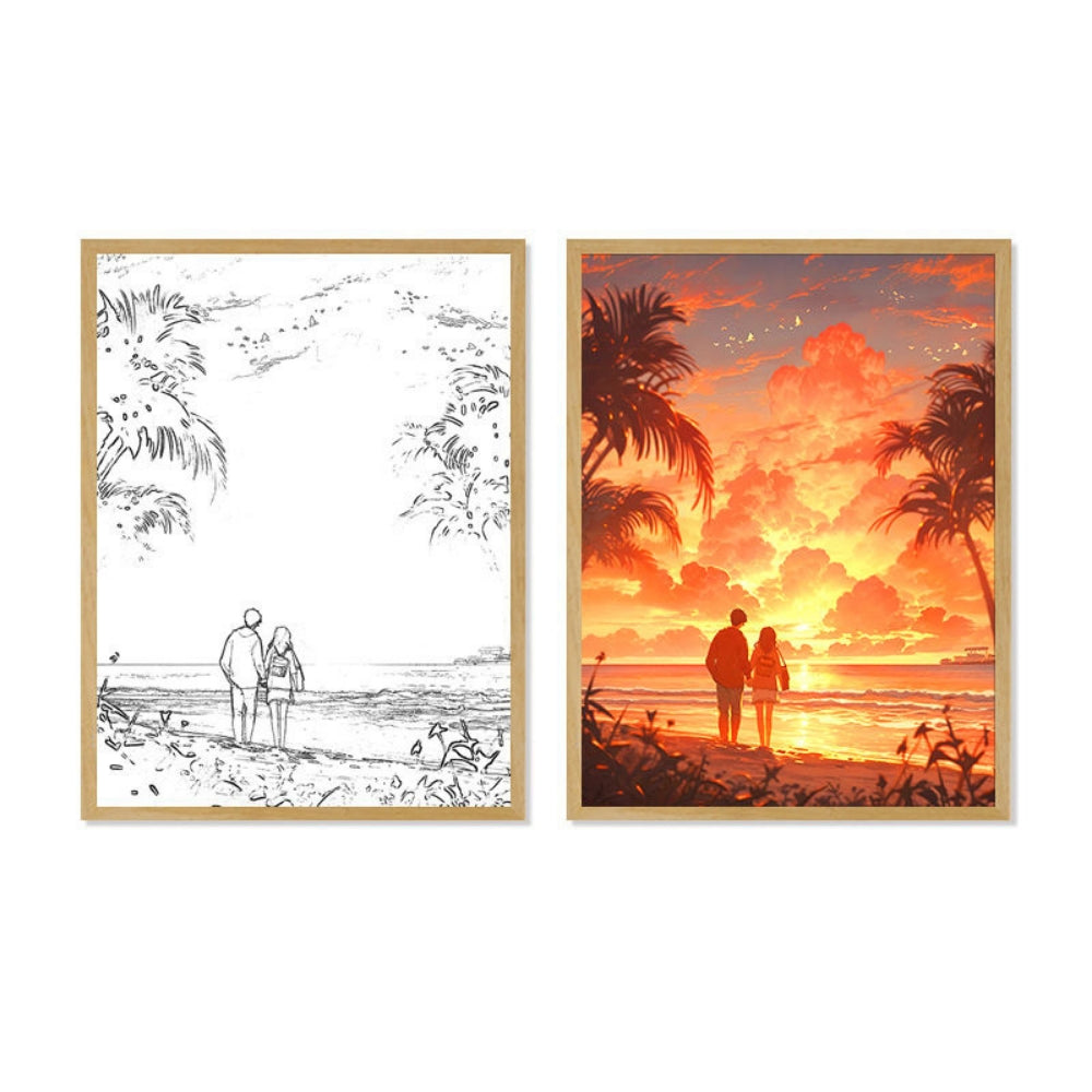 Comic Style LED Light Painting Modern Anime Home Gift