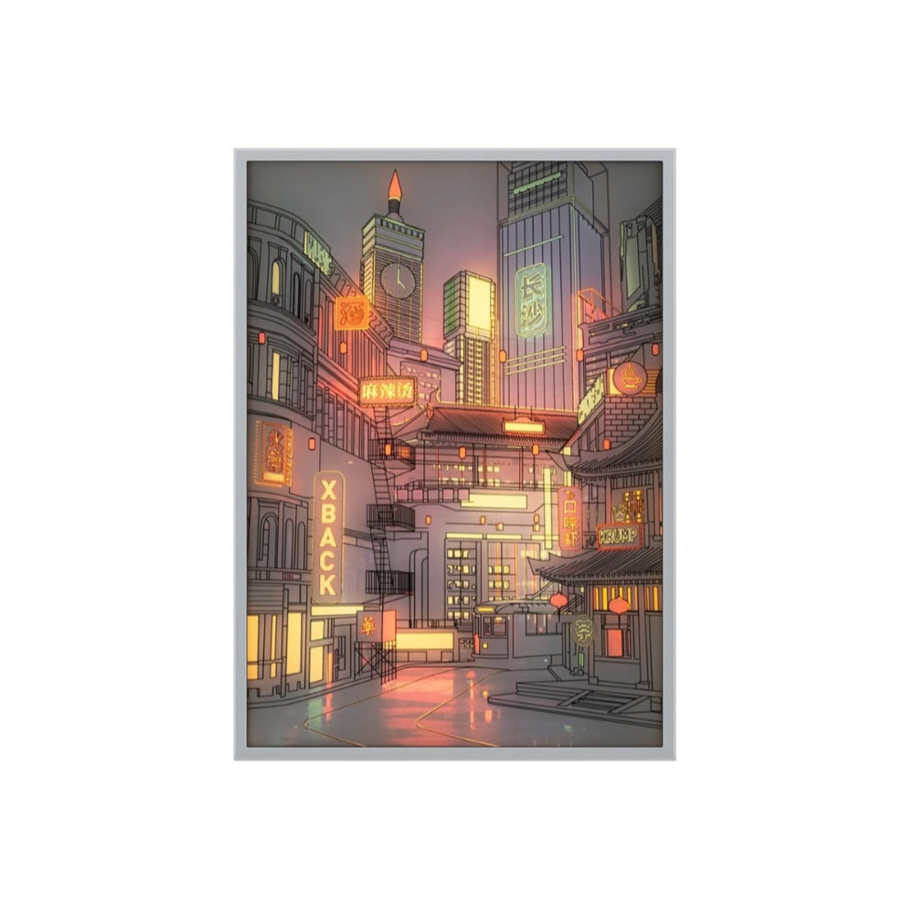 Anime LED Beautiful City Night View Light Painting LED Painting Lamp