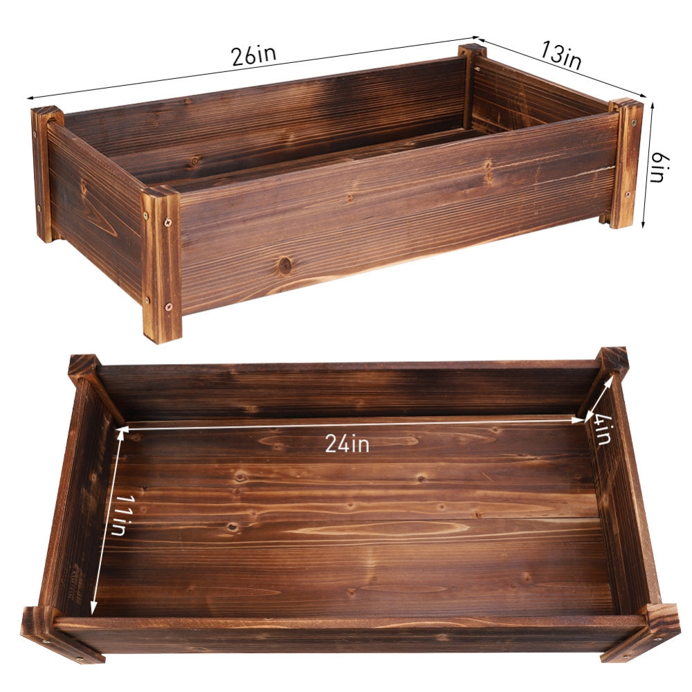 Raised Garden Bed Wooden Planter Garden Elevated Plant Box Vegetable Flower Bed