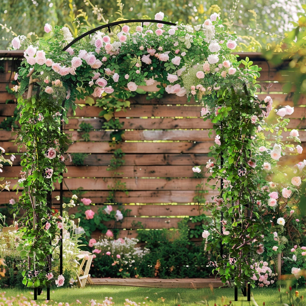 Metal Garden Arch Trellis Decorative Outdoor Archway Wedding Arch Frame
