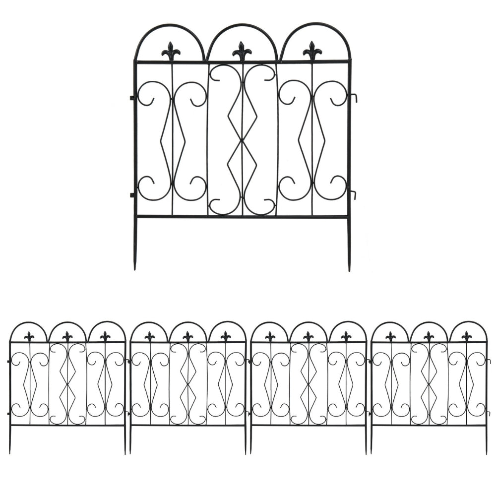 5pcs Decorative Garden Fence Outdoor Border Animal Barrier Fence